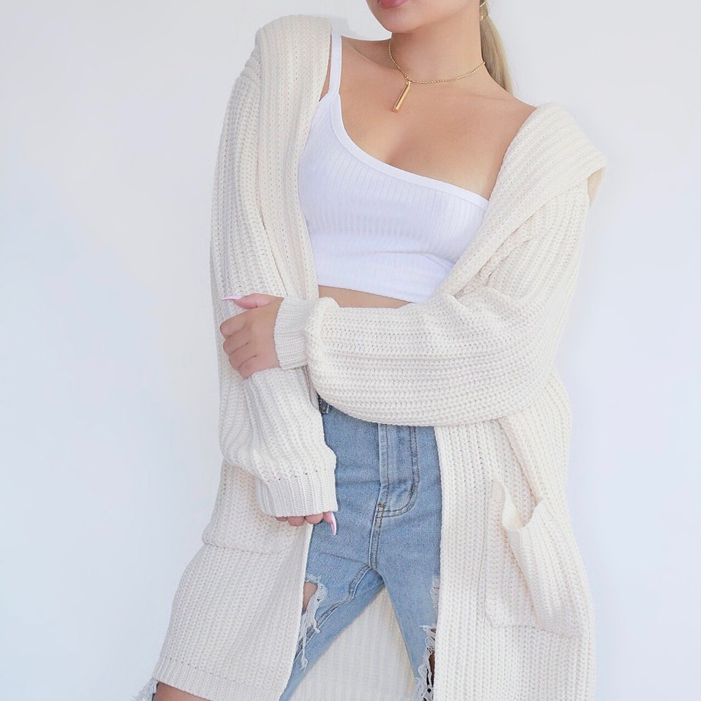 Hooded cardigan